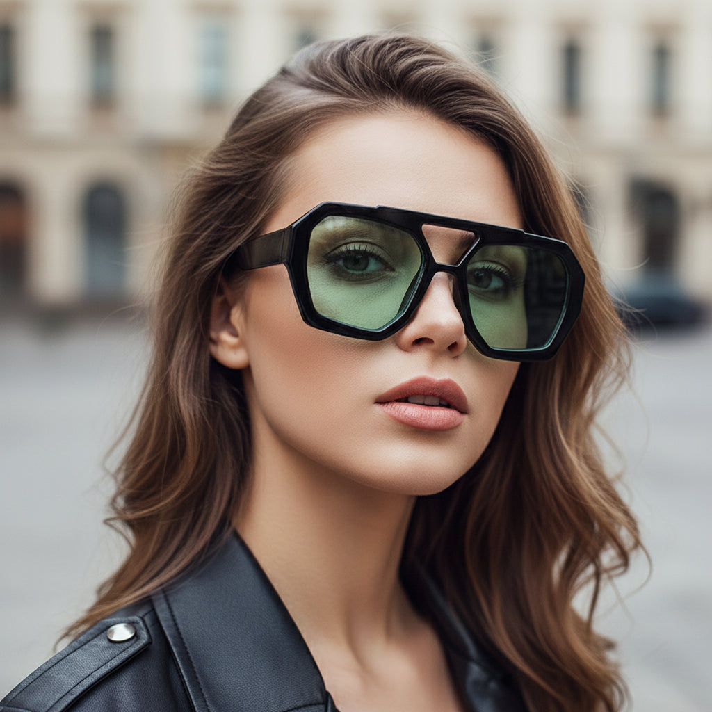 Ins Big Frame Leopard Sunglasses Summer Sunshade Beach Vacation Glasses