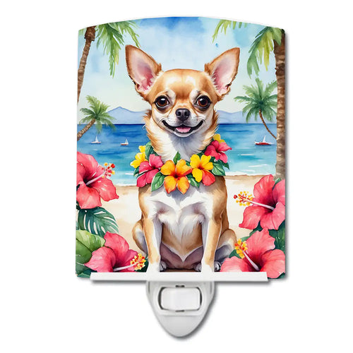 Chihuahua Luau Ceramic Night Light