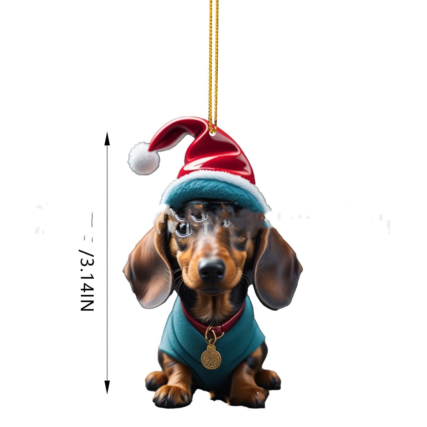 Acrylic Flat Christmas Gift Decoration Pendant