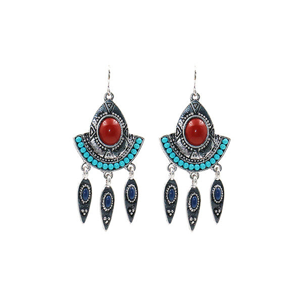 Women's Turquoise Accessories Alloy Tassel Long Earrings