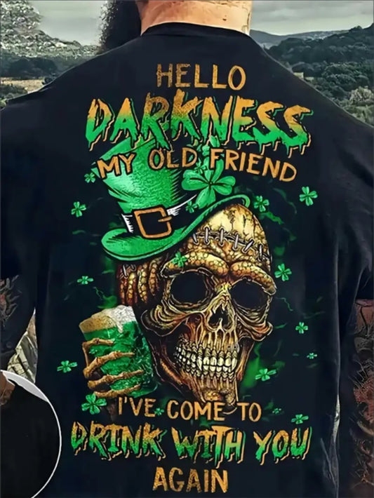 Men's Vibrant Skull 3D Print T-Shirt - Casual & Comfortable, Short Sleeve Crew Neck Tee For Summer Outdoor Wear