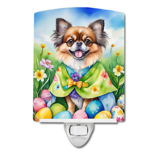 Tibetan Spaniel Easter Egg Hunt Ceramic Night Light