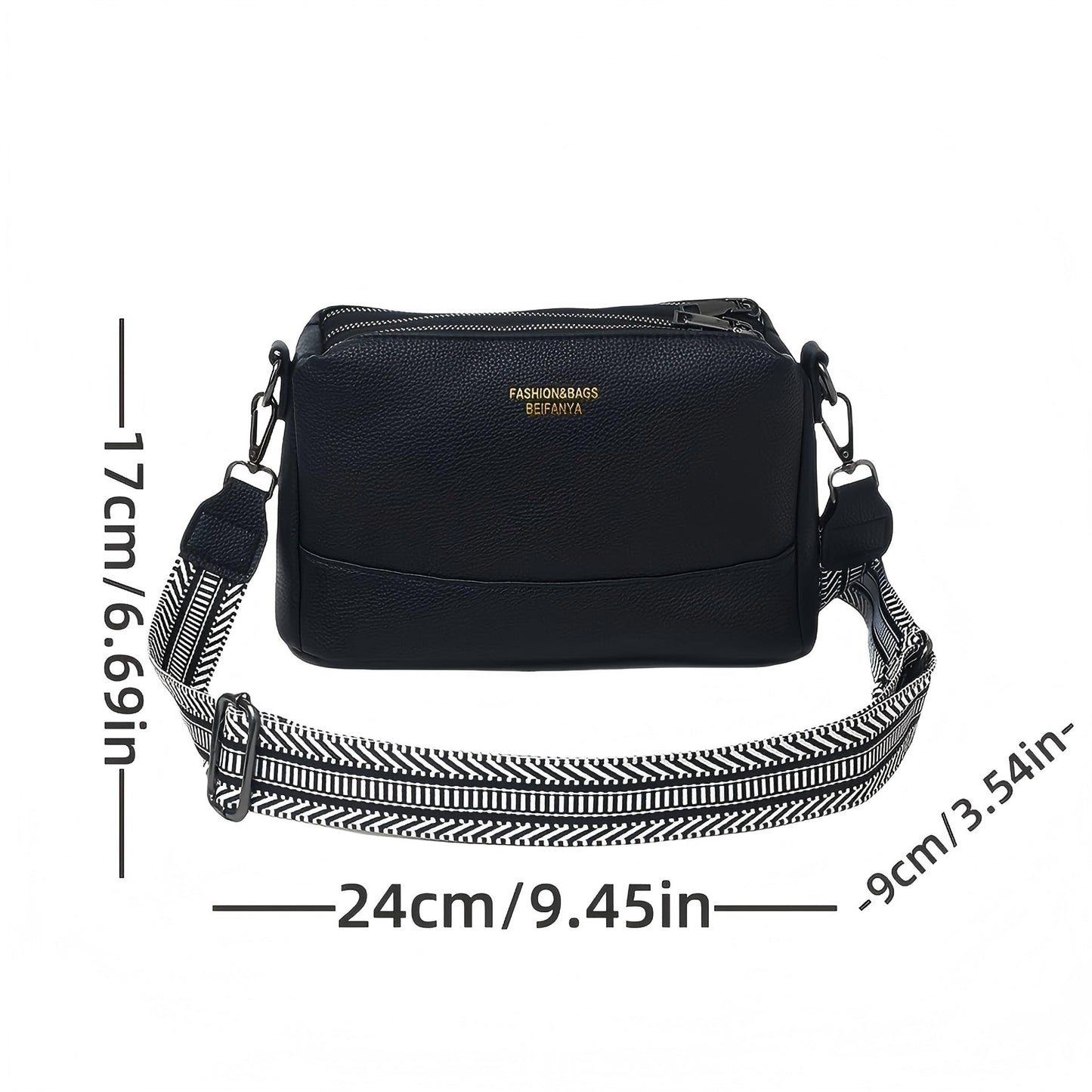 Fashionable Multi-functional PU Crossbody Casual Shoulder Bag For Daily Commuting
