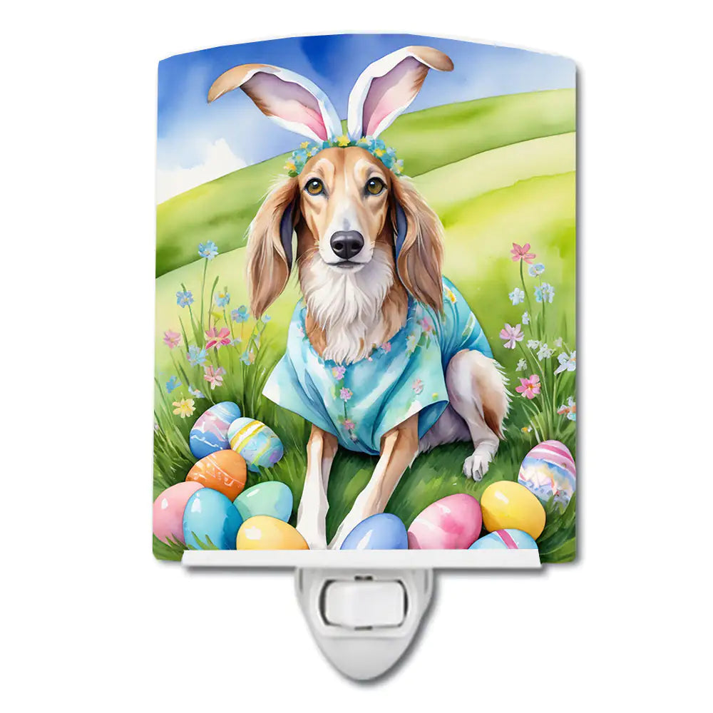Saluki Easter Egg Hunt Ceramic Night Light