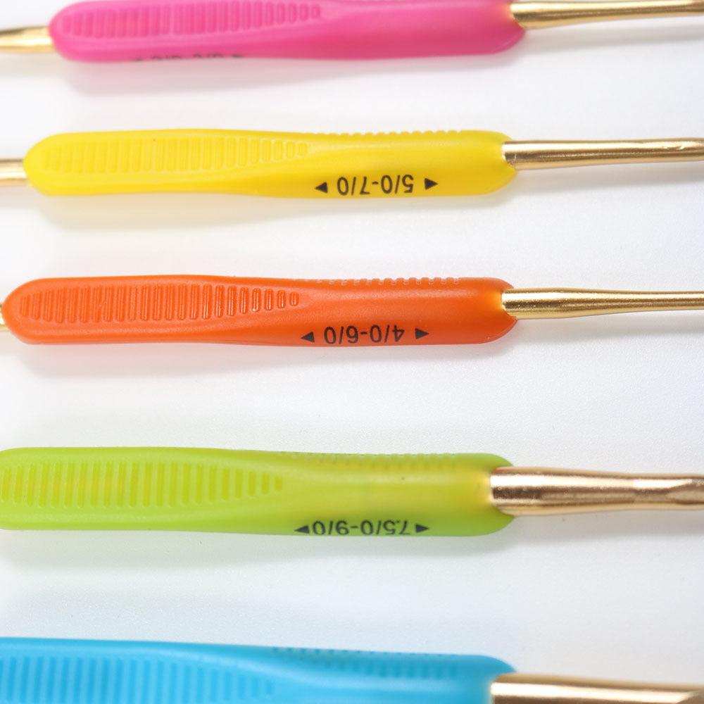 Double-ended Aluminum  5 Crochet Hook Set