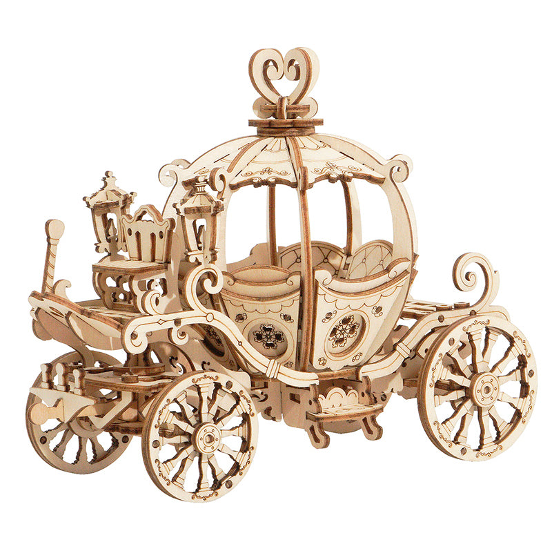 Robotime Pumpkin Cart Model 3D Wooden Puzzle Games Assembly Toys For Children Kids Girls Birthday Christmas Gift