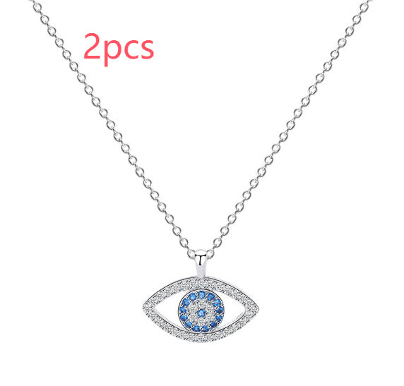 s925 Sterling Silver Jewelry Atmospheric Demon Eye Necklace Eye Pendant