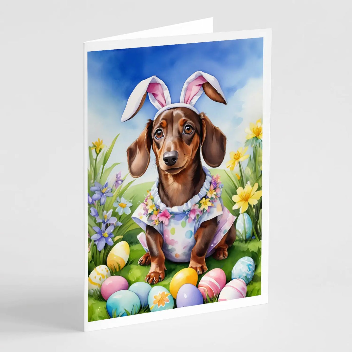 Dachshund Easter Egg Hunt Greeting Cards Pack of 8