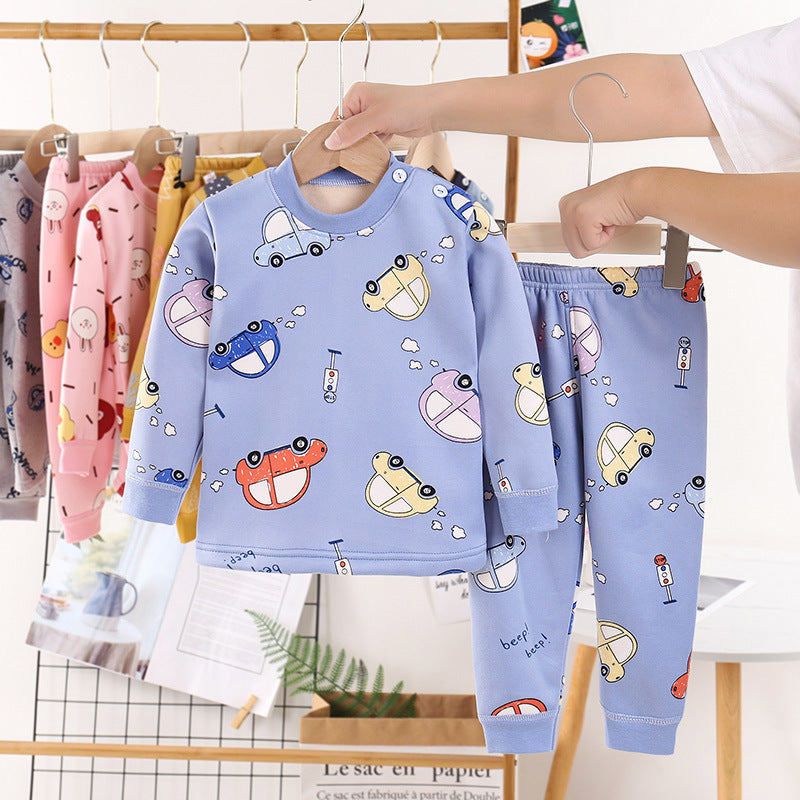 Children Plus Velvet Warm Clothing Winter Boys And Girls