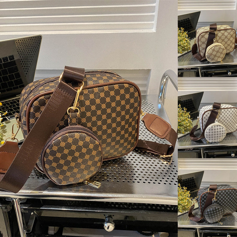 Vintage Pattern Crossbody Shoulder Shell Trend Small Purse And Handbag Luxury Designer Female Square Women's Bag