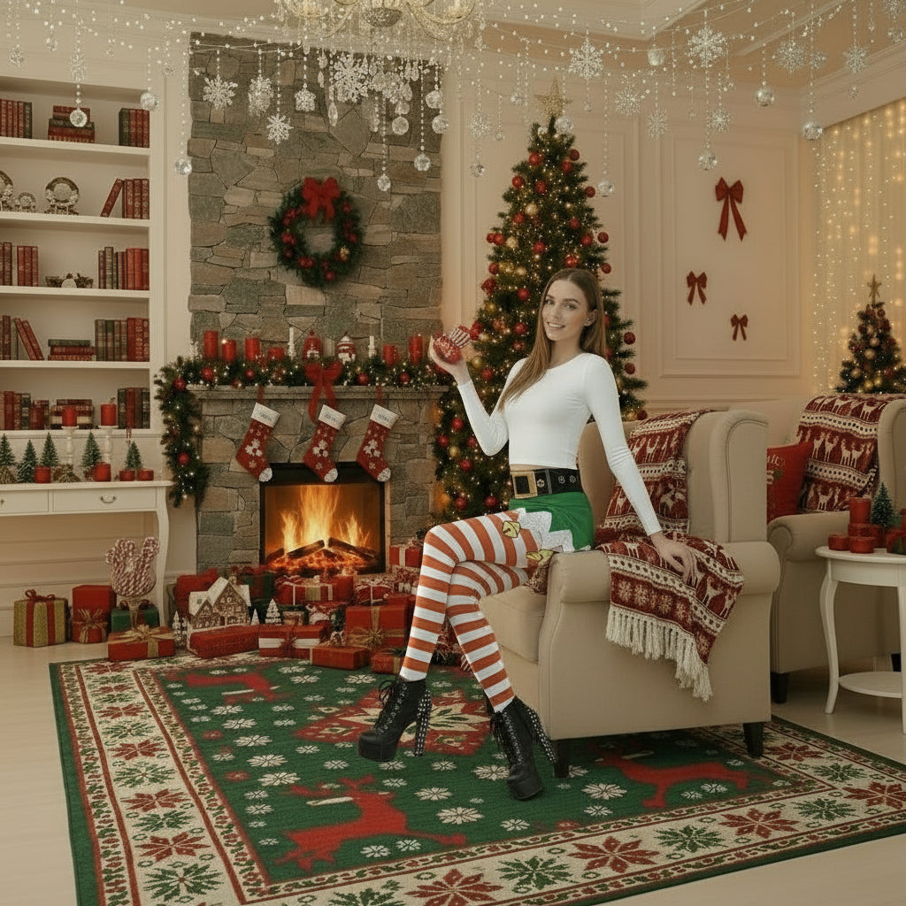 Christmas digital print tight leggings