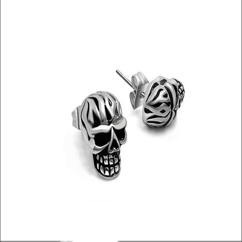 Skull Ghost Head Stud Earrings