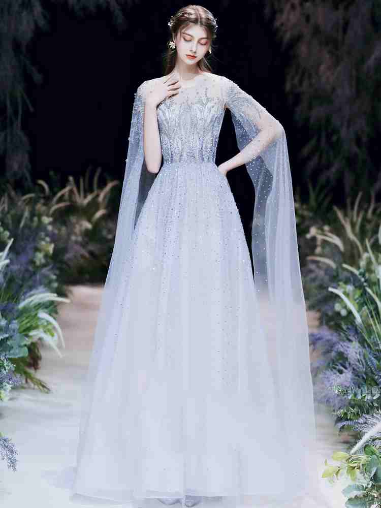High-end Engagement Evening Dress Light Luxury Wedding Banquet