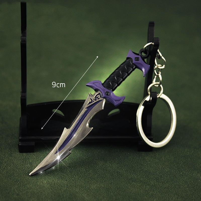 Shadow Secret Sect Weapon Plunder Knife Metal Toy Keychain 9cm