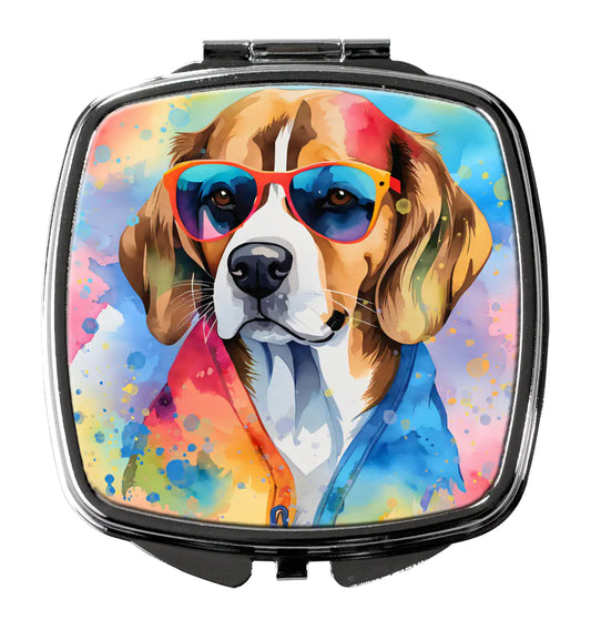 Beagle Hippie Dawg Compact Mirror
