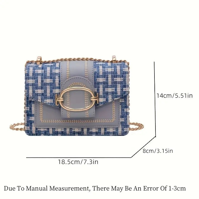 PU Crossbody Small Fragrance Style, Women's Shoulder Bag, Sense Of Luxury, Emotional Chain