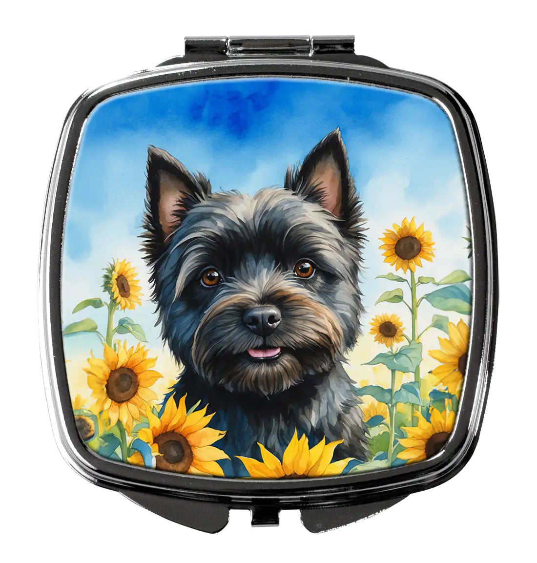 Cairn Terrier in Sunflowers Compact Mirror