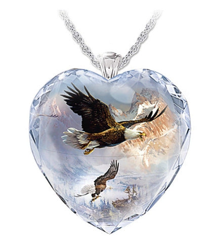 Crystal Pendant Bird Necklace Animal Necklace