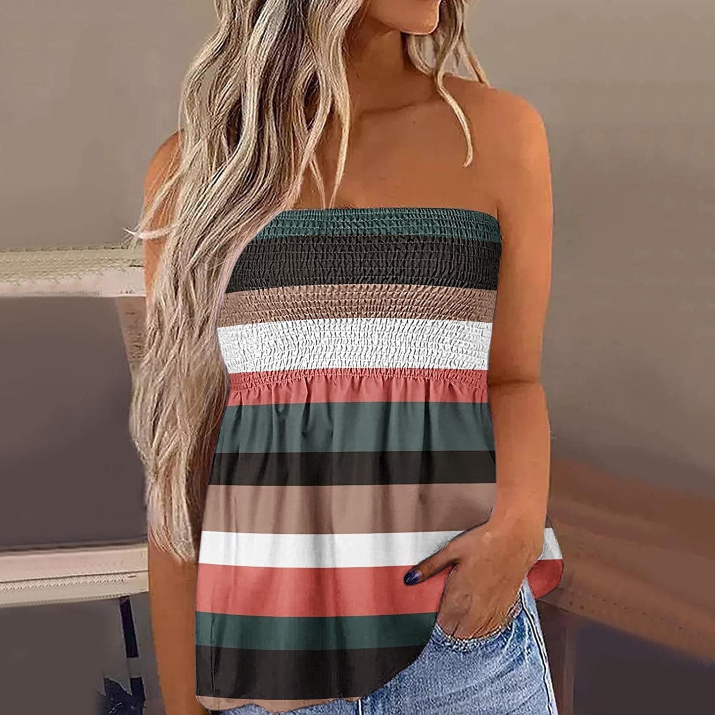 Fashion Off-the-shoulder Short Tube Top For Women