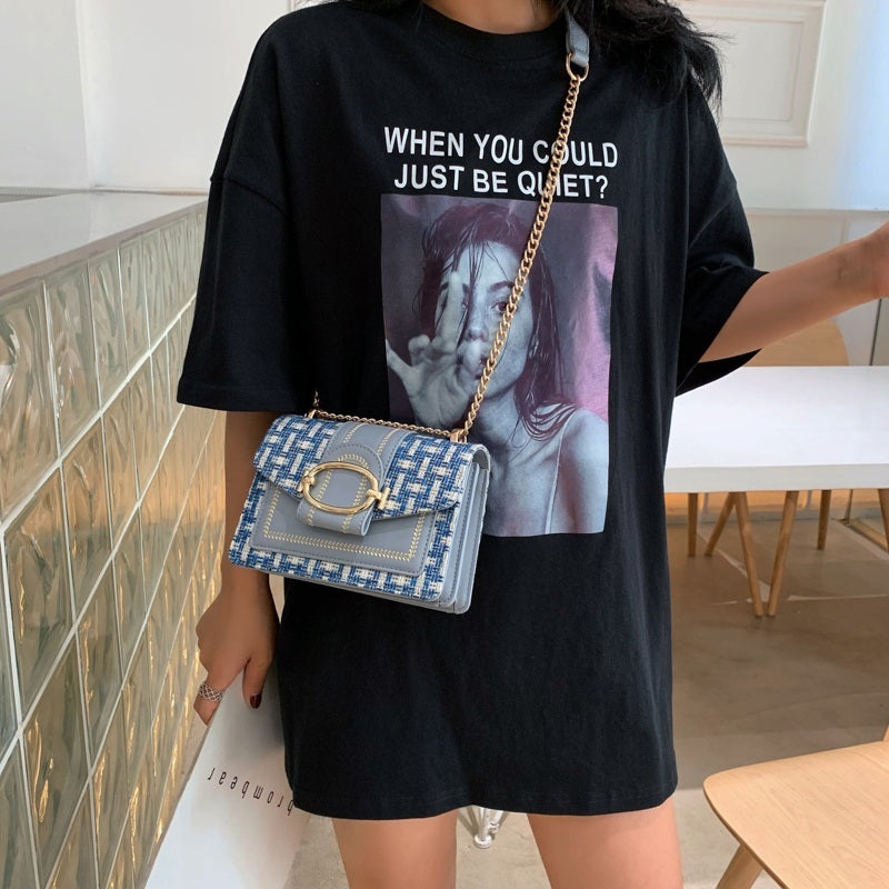 PU Crossbody Small Fragrance Style, Women's Shoulder Bag, Sense Of Luxury, Emotional Chain