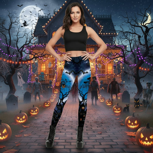 Women's Halloween Bat Elastic Leggings