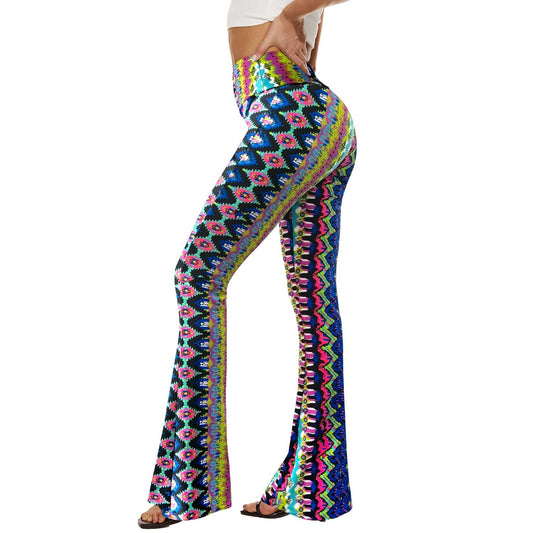 Flare Yoga Pants For Women - Soft High Waist Bootcut Leggings Tall & Long Palazzo