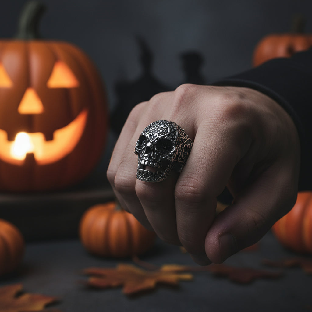 Hip Hop Skull Trendy Men's Personality Ring Punk