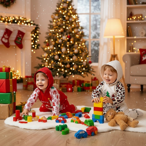 Christmas Long-sleeved Hooded One-piece Children's Clothing