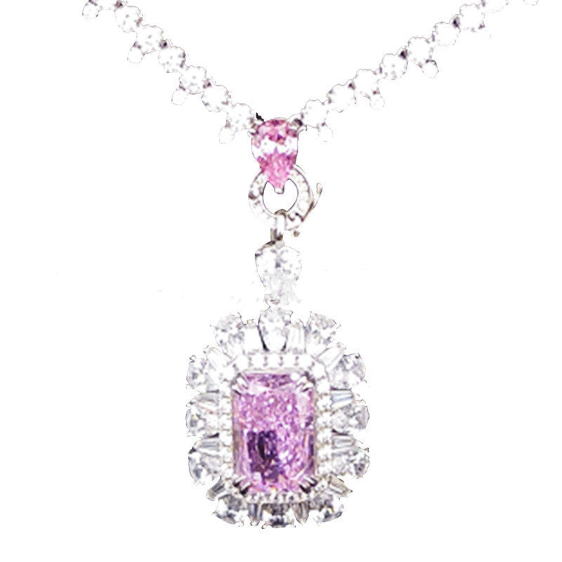 Zhou Hengfu Jewelry S925 Silver Cubic Zirconia Necklace Women