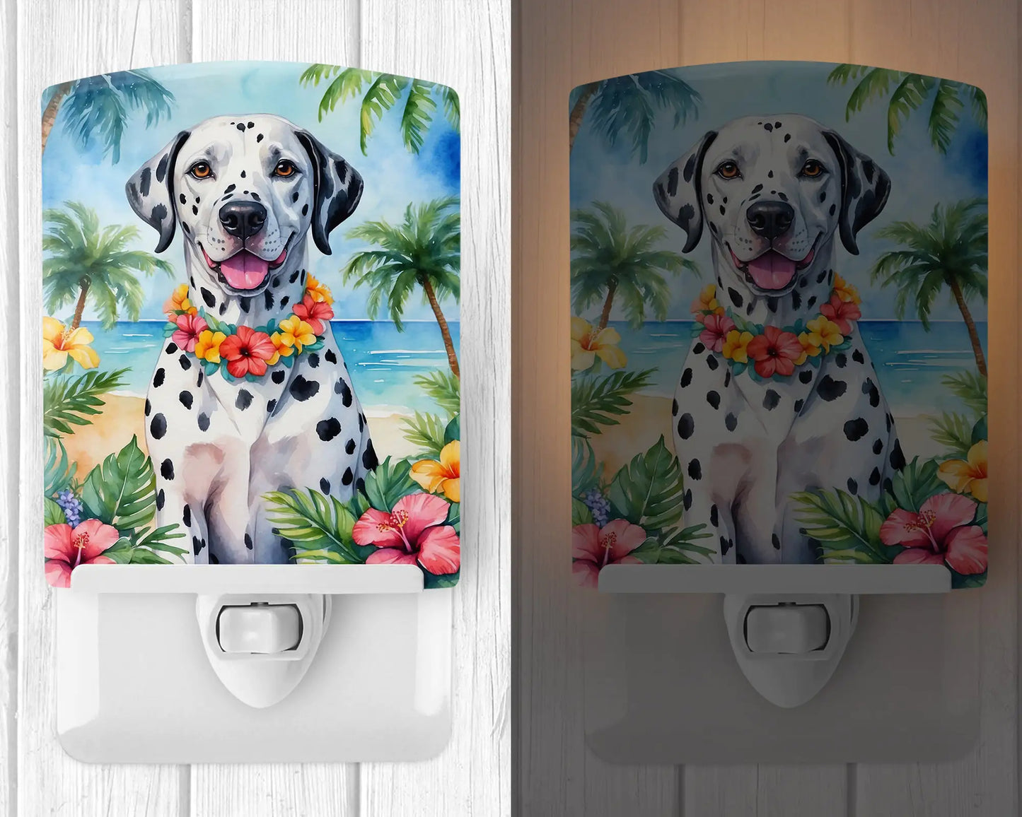 Dalmatian Luau Ceramic Night Light