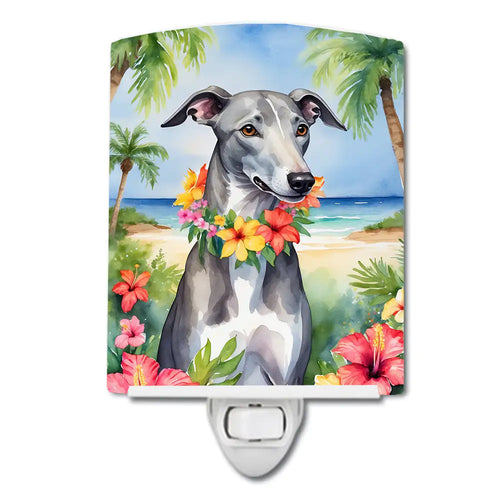 Greyhound Luau Ceramic Night Light