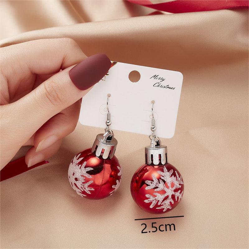 Christmas Color Oil Drop Earrings