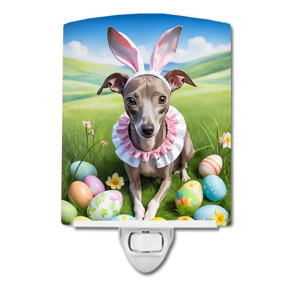 Italian Greyhound Easter Egg Hunt Ceramic Night Light