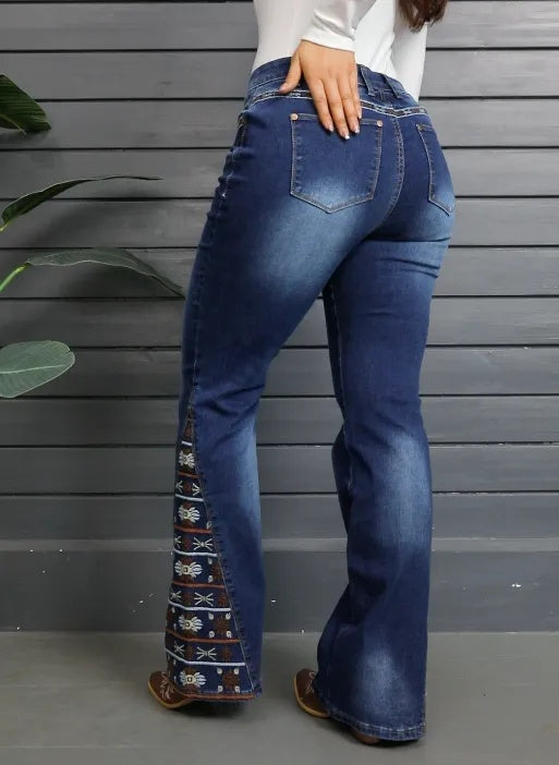 Women's High-Waist Heavily Ripped Jeans, Wide-Leg Full-Length With A Destroyed Streetwear Finish, Light-Wash Denim