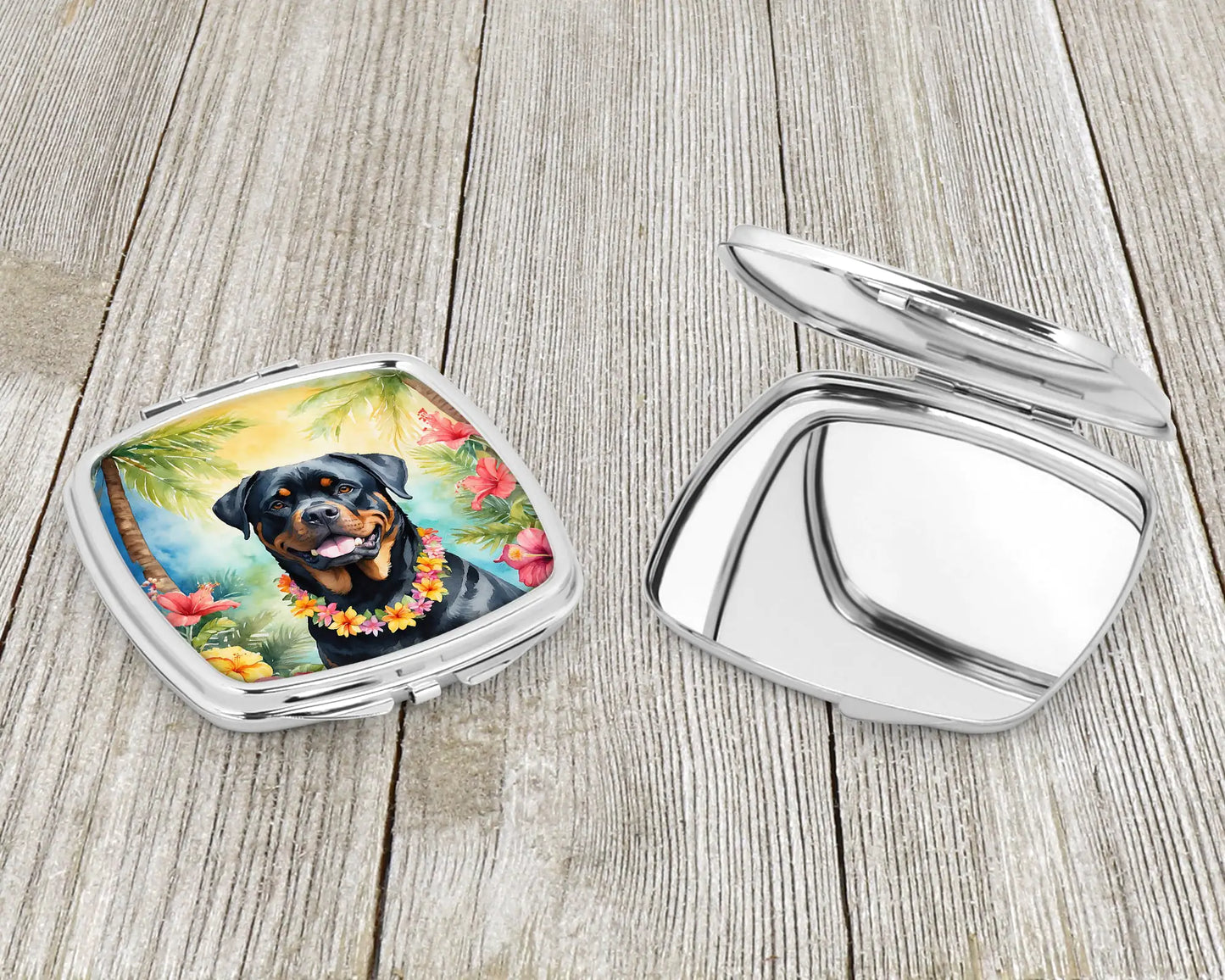 Rottweiler Luau Compact Mirror