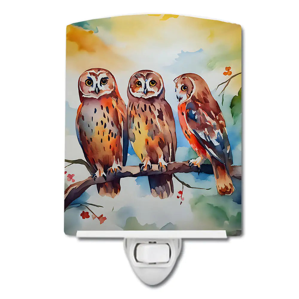 Owls Ceramic Night Light