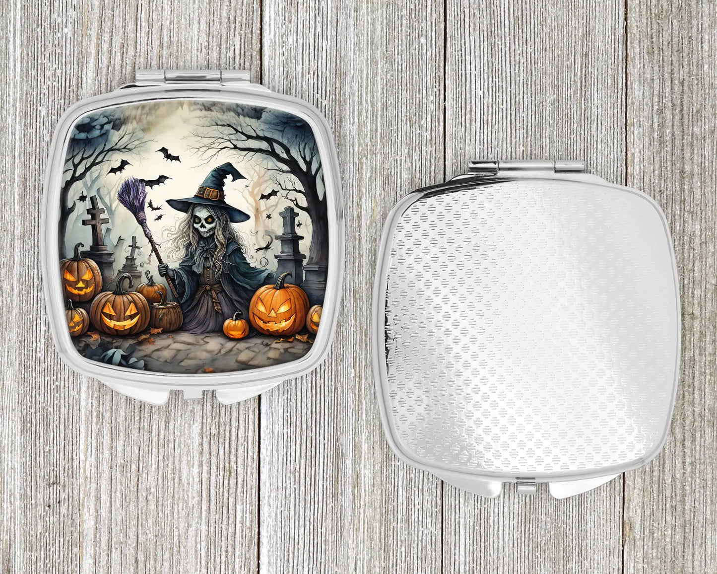 Witch Spooky Halloween Compact Mirror