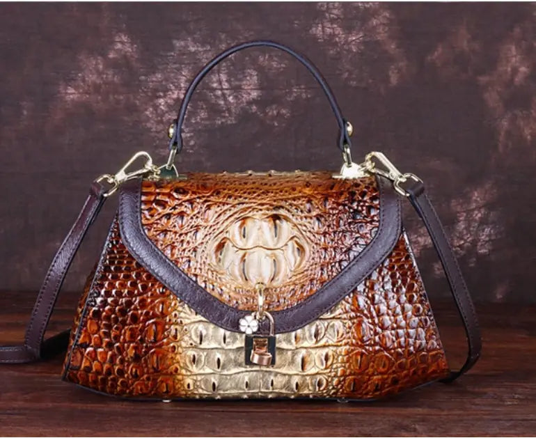 High-End 2020 Crocodile Pattern Shoulder Tote Bag