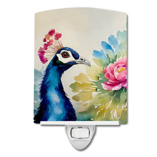 Peacock Ceramic Night Light