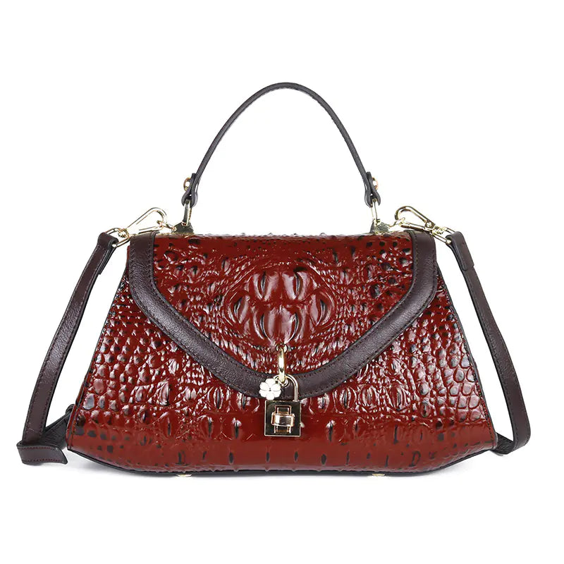 High-End 2020 Crocodile Pattern Shoulder Tote Bag