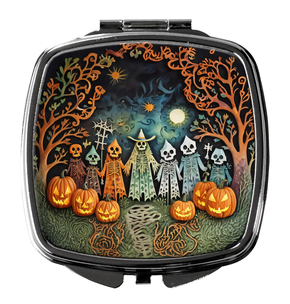 Papel Picado Skeletons Spooky Halloween Compact Mirror