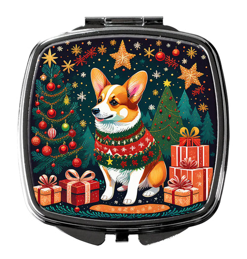 Corgi Christmas Compact Mirror