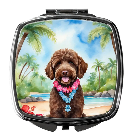 Labradoodle Luau Compact Mirror