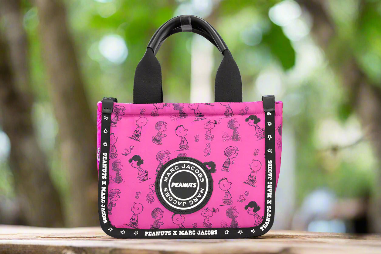Marc Jacobs X Peanuts Mini Fuchsia Puffy Nylon Tote