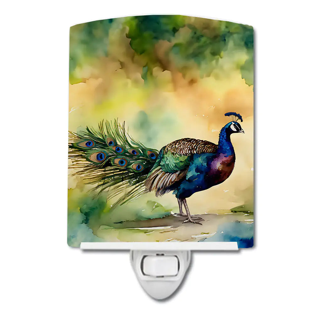 Peacock Ceramic Night Light