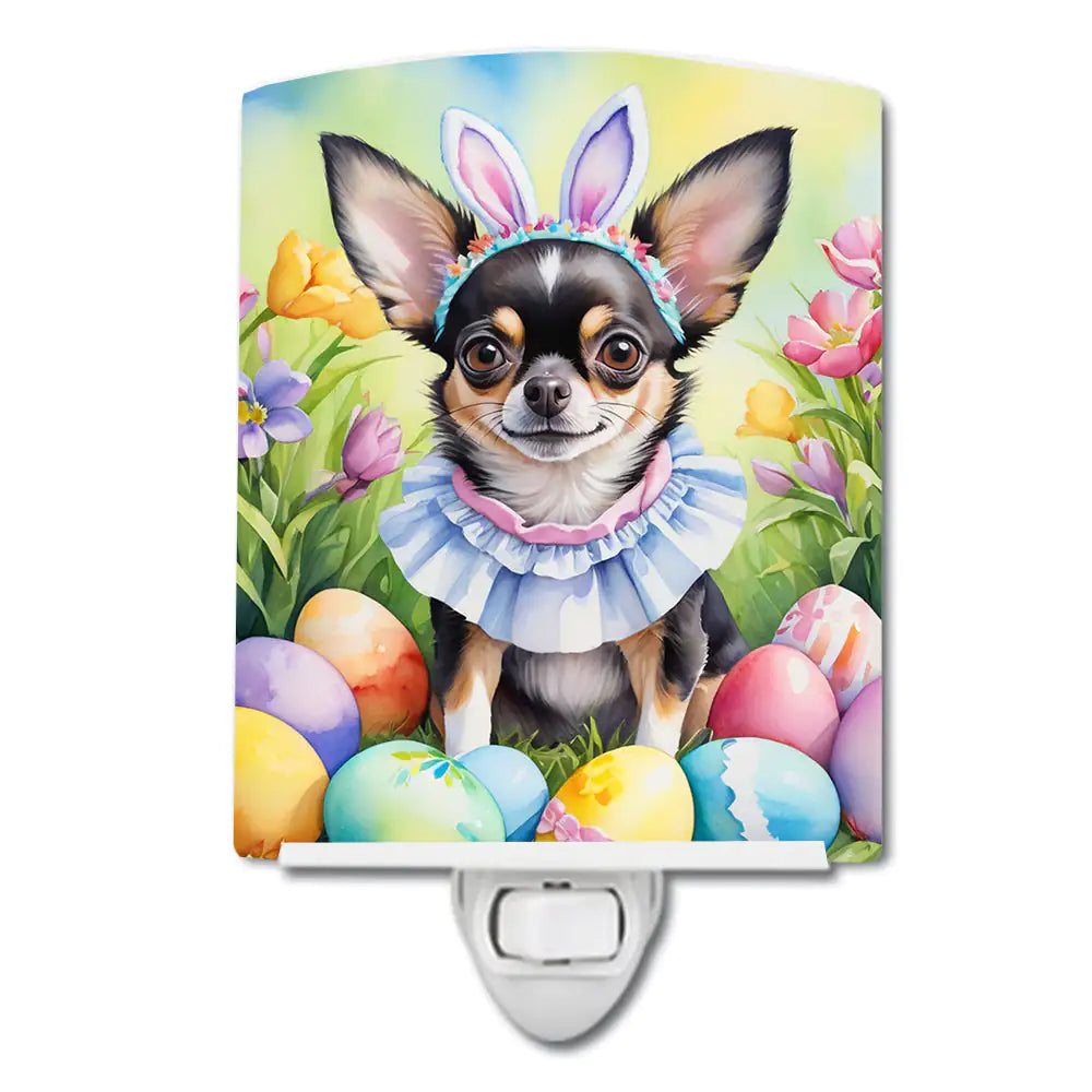 Chihuahua Easter Egg Hunt Ceramic Night Light
