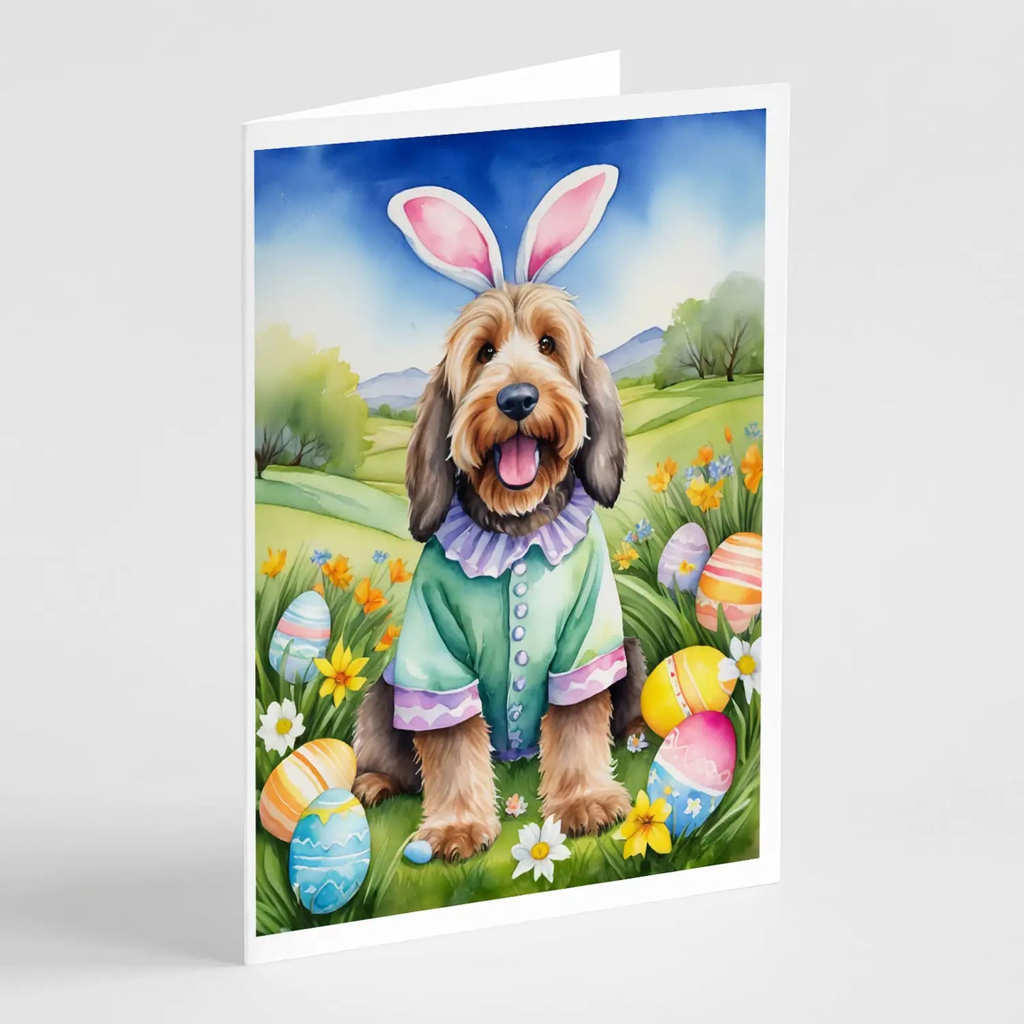 Otterhound Easter Egg Hunt Greeting Cards Pack of 8
