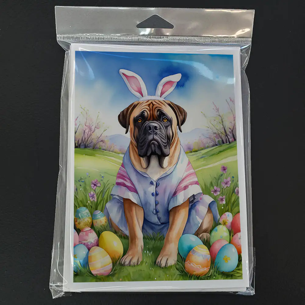 Bullmastiff Easter Egg Hunt Greeting Cards Pack of 8