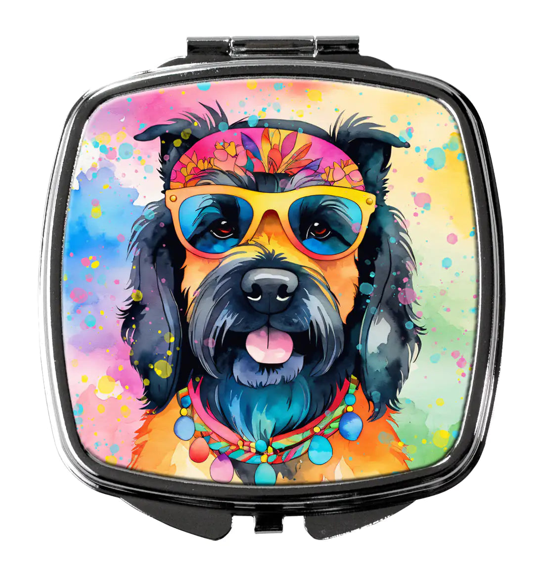 Scottish Terrier Hippie Dawg Compact Mirror