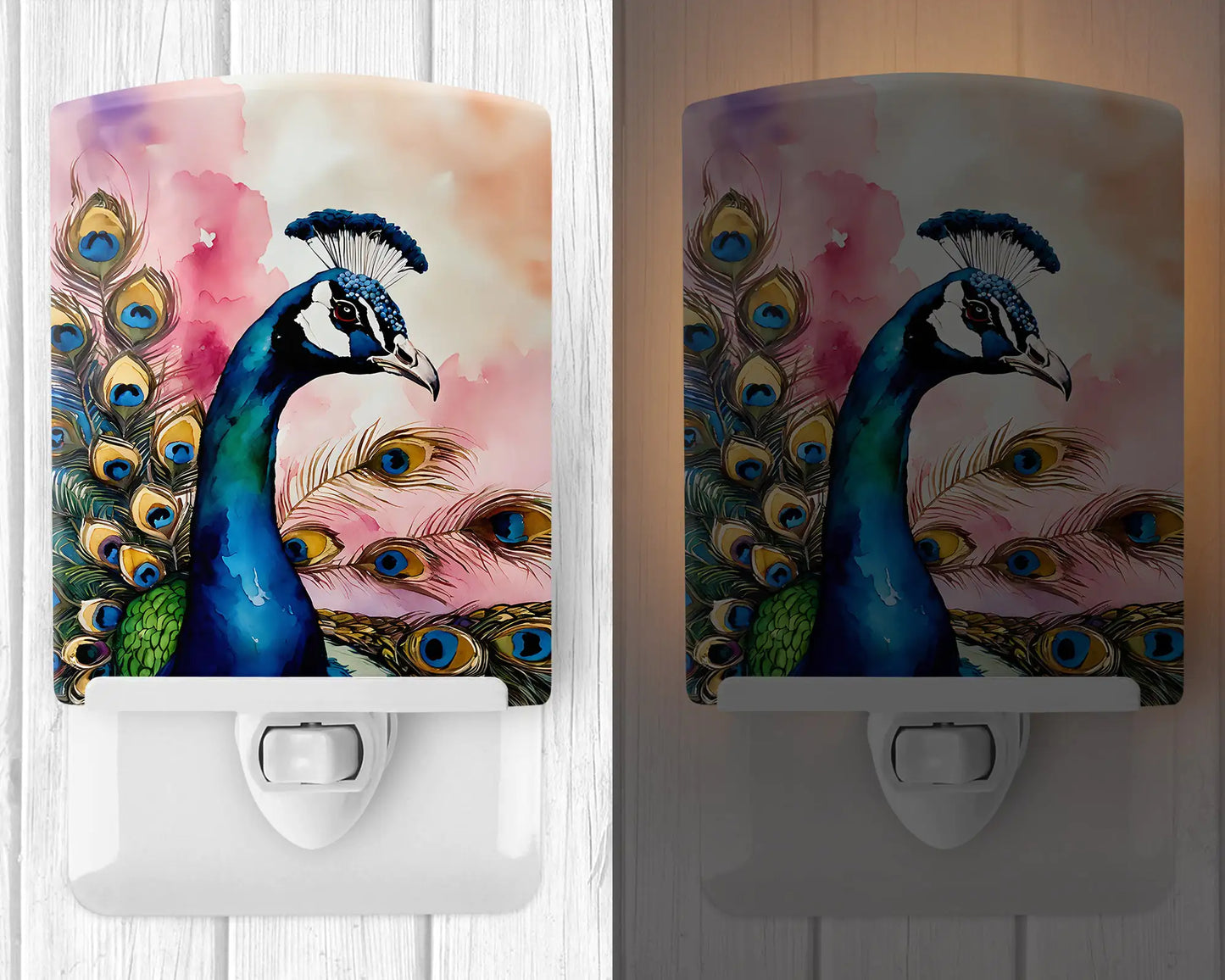 Peacock Ceramic Night Light